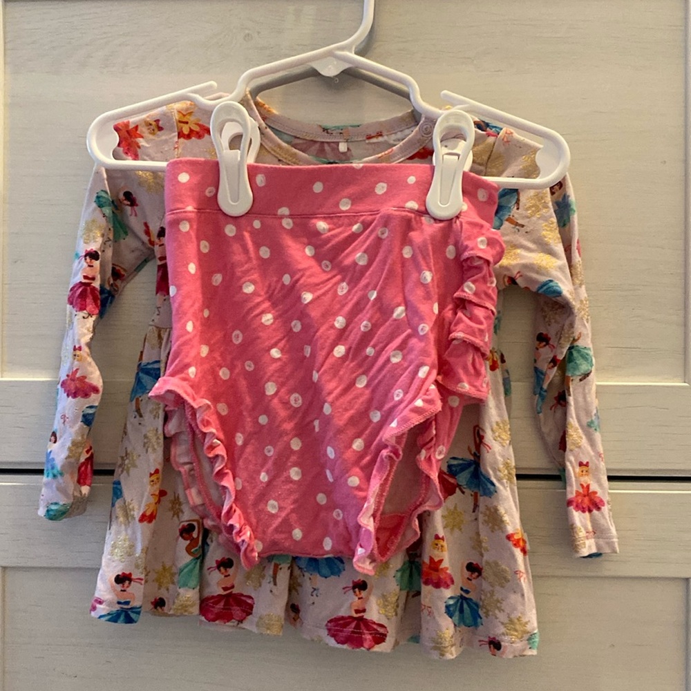 Posh Peanut Adalyn Bummie Set 12-18 M ballet